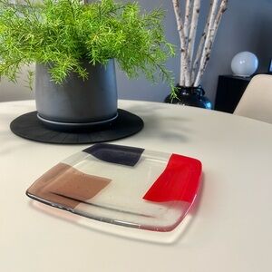 Colorful Glass Decorative/Serving Plate